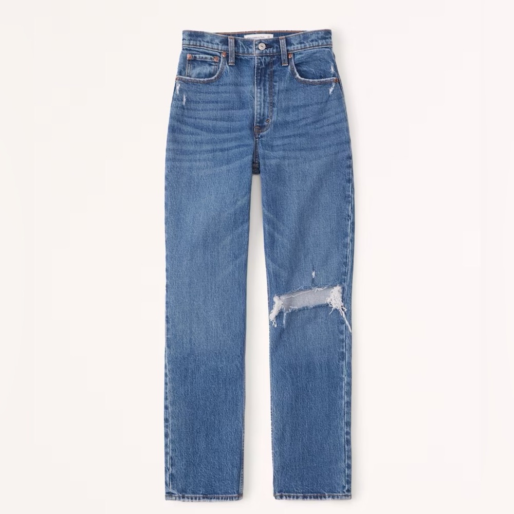 Abercrombie & Fitch Blue Straight Leg Jeans
